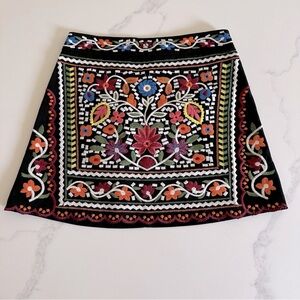Lulus Don't Stop the Party Black Embroidered Mini Skirt
Size: Small